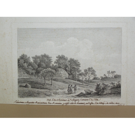 Engraving: ‘View of the ruins of Augst, Canton sur Moinat SA’ – Antiques and decorative items – Engravings, lithographs