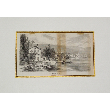 Gravure "The town of Zug"  sur Moinat SA  - Antiquités décoration -  Gravures, Lithos