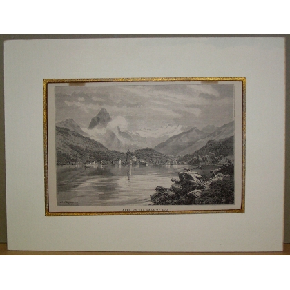 Gravure "Arth on the lake of Zug"