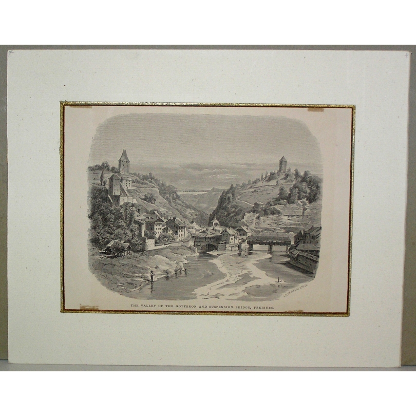 Gravure The valley of the Gotteron and