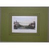 Gravure "Pont suspendu en fil de fer"  sur Moinat SA  - Antiquités décoration -  Gravures, Lithos