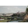 Gravure "Vue de Fribourg" de GIRARD  sur Moinat SA  - Antiquités décoration -  Gravures, Lithos