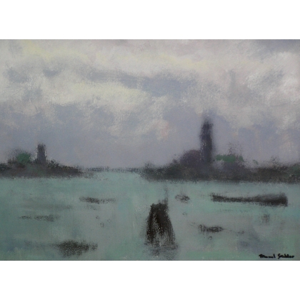 Gouache "Venise-lagune", signé Marcel  sur Moinat SA  - Antiquités décoration -  Gouaches, Aquarelles, Pastels