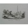 Radierung „Beinhaus 1793, Obelisk 1834“ von Moinat SA – Antiquitäten und Dekoration – Radierungen, Lithografien