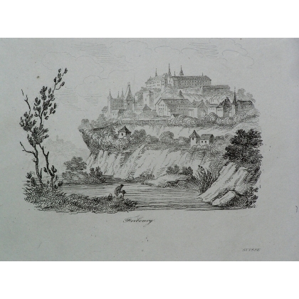 Radierung „Beinhaus 1793, Obelisk 1834“ von Moinat SA – Antiquitäten und Dekoration – Radierungen, Lithografien