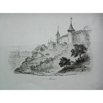 Engraving: ‘Morat and Costumes of the Canton of’ by Moinat SA – Antiques and decorative items – Engravings, lithographs