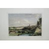 Gravure "Vue de Fribourg" de GIRARD  sur Moinat SA  - Antiquités décoration -  Gravures, Lithos