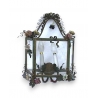 Lantern painted green, decorat