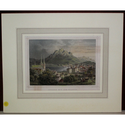 Gravure \"Luzern mit dem Pilatus\"