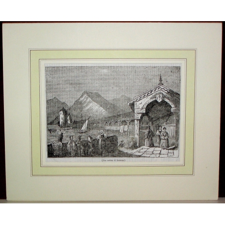 Engraving "Una veduta di Lucerna" by Moinat SA – Antiques and decorative items – Engravings, lithographs