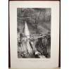 Engraving: ‘Bridge on the road to Weggis’ by Moinat SA – Antiques and decorative items – Engravings, lithographs