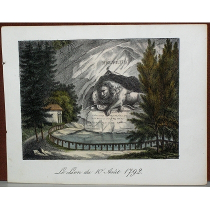 Gravure "Le Lion du 10 Août 1792",