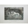 Gravure "Lion de Lucerne" de LELIEVRE  sur Moinat SA  - Antiquités décoration -  Gravures, Lithos