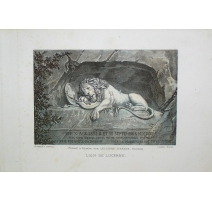 Gravure "Lion de Lucerne" de LELIEVRE