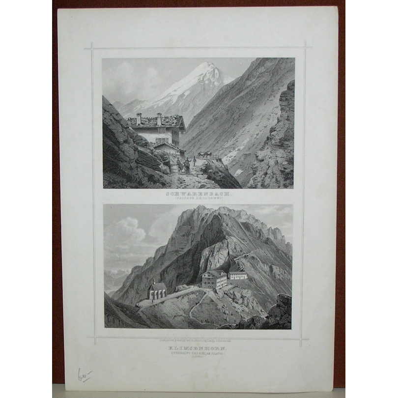 Gravure "Schwarenbach et Klimsen horn"