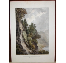 Gravure "Chemin de Weggis au Riggi" de