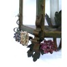 Lantern painted green. Floral design. At  Moinat SA  - Antiques and home décor