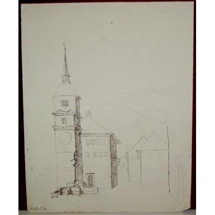 Gravure "Altdorf"  sur Moinat SA  - Antiquités décoration -  Gravures, Lithos
