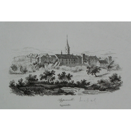 Gravure "Appenzell"  sur Moinat SA  - Antiquités décoration -  Gravures, Lithos