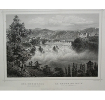 Gravure La chute du Rhin de ROHBOCK