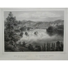 Gravure "La chute du Rhin" de ROHBOCK