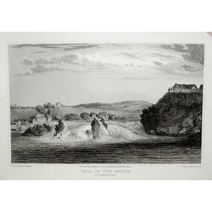 Gravure "Fall of the Rhine" de COCKBURN  sur Moinat SA  - Antiquités décoration -  Gravures, Lithos