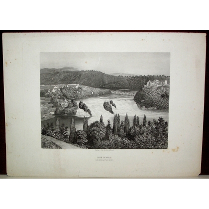 Gravure \"Rheinfall bei Schaffhausen\"