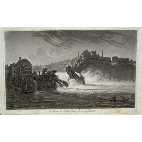 Gravure \"La chute du Rhin\"