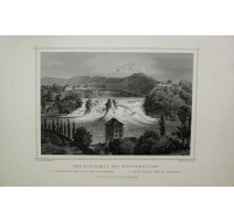 Gravure "La chute du Rhin près de