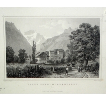 Gravure "Villa Ober in Interlaken" de