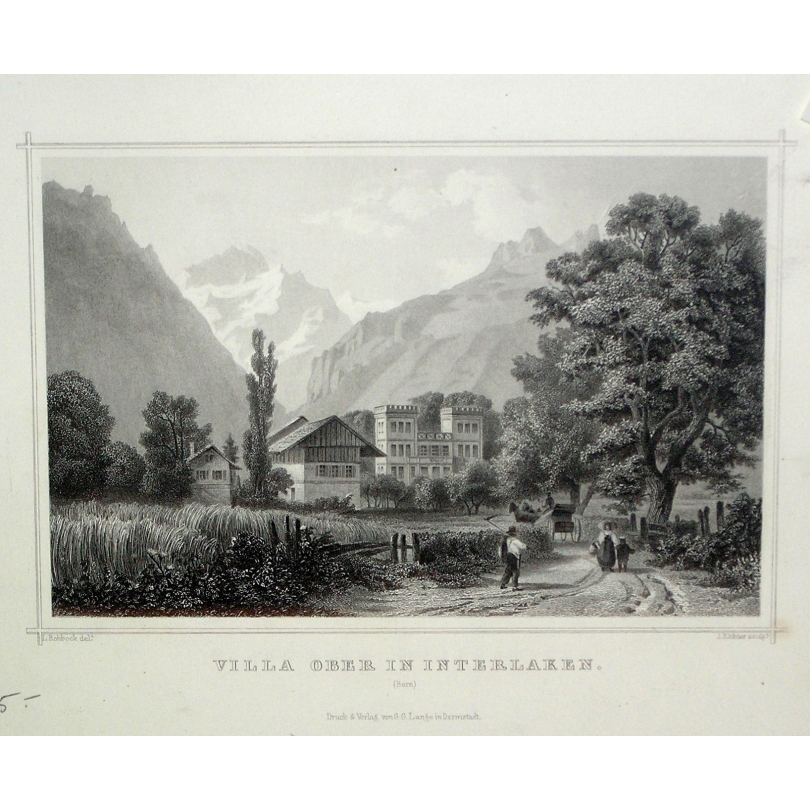 Gravure "Villa Ober in Interlaken" de