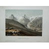 Gravure coloriée "Glaciers du  sur Moinat SA  - Antiquités décoration -  Gravures, Lithos