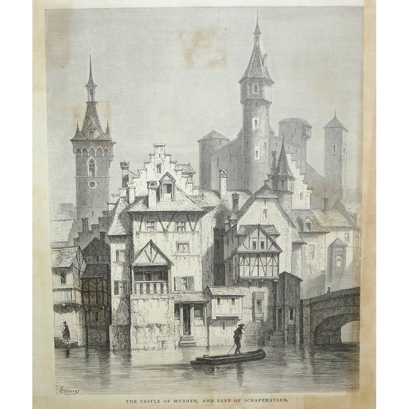 Gravure The castle of Munoth and part