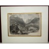 Gravure "Meyringen, chief town of the  sur Moinat SA  - Antiquités décoration -  Gravures, Lithos