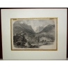 Gravure "Meyringen, chief town of the