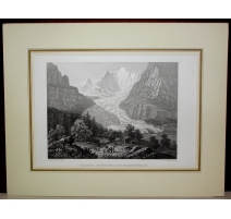 Gravure "Glacier inférieur du