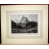 Gravure "Die Grindelalp bei  sur Moinat SA  - Antiquités décoration -  Gravures, Lithos