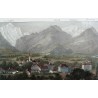Engraving ‘Interlaken and Untersee’ by Moinat SA – Antiques and decorative items – Engravings, lithographs