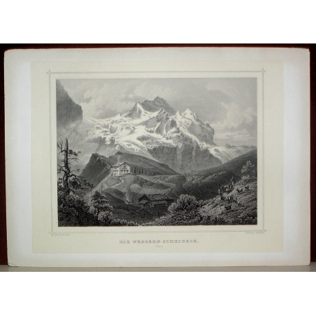 Engraving "Die Wengern-Scheideck" by Moinat SA – Antiques and decorative items – Engravings, lithographs