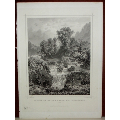 Gravure "Partie am Reichenbach bei  sur Moinat SA  - Antiquités décoration -  Gravures, Lithos