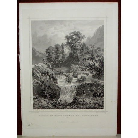 Gravure "Partie am Reichenbach bei  sur Moinat SA  - Antiquités décoration -  Gravures, Lithos
