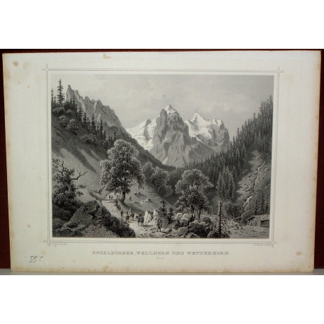Gravure \"Engelhorner, Wellhorn\"