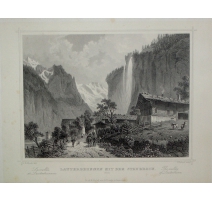 Gravure "Lauterbrunnen mit em