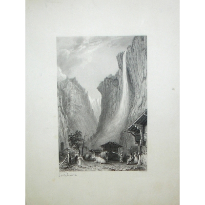 "Lauterbrunen" engraving by Moinat SA – Antiques and decorative items – Engravings, lithographs