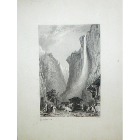 "Lauterbrunen" engraving by Moinat SA – Antiques and decorative items – Engravings, lithographs