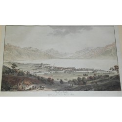Engraving ‘View of Vevey’ by ABERLI.  at Moinat SA  – Antiques and decorative items –  Engravings, lithographs