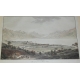 Gravure "Vue de Vevey" par ABERLI.