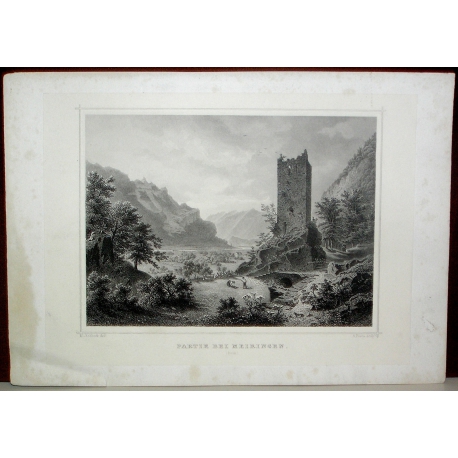 Radierung „Partie bei Meiringen“ von  bei Moinat SA  – Antiquitäten und Dekoration –  Radierungen, Lithografien