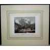 Engraving: ‘The Welhorn and the Wetterhorn’, by Moinat SA – Antiques and decorative items – Engravings, lithographs