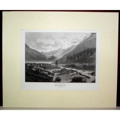 Radierung „Engstlenalp“ von KKRUSI bei Moinat SA – Antiquitäten und Dekoration – Radierungen, Lithografien